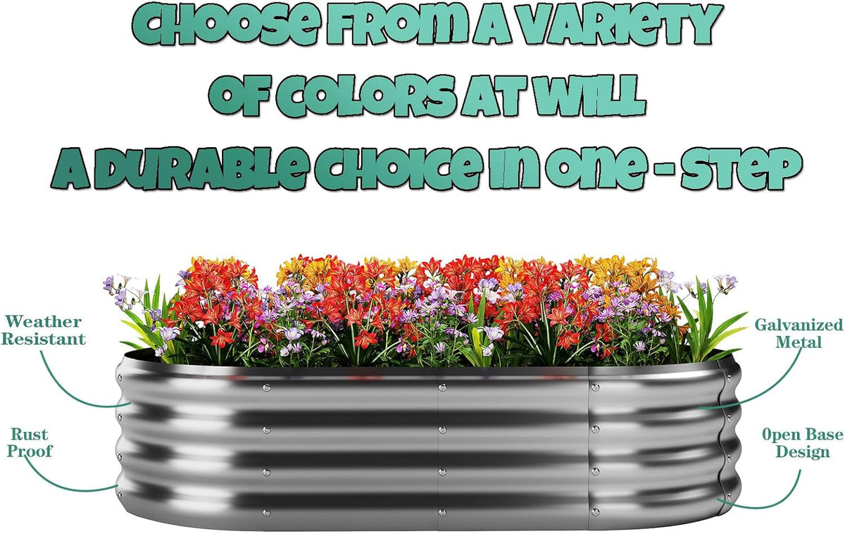 Galvanized Metal Planter round Raised Garden Bed Kit for Gardening Outdoor，2X2X1Ft Grow Garden Box Raised Flower Bed，Round Galvanized Planter Outdoor Metal Fire Pit Ring Black