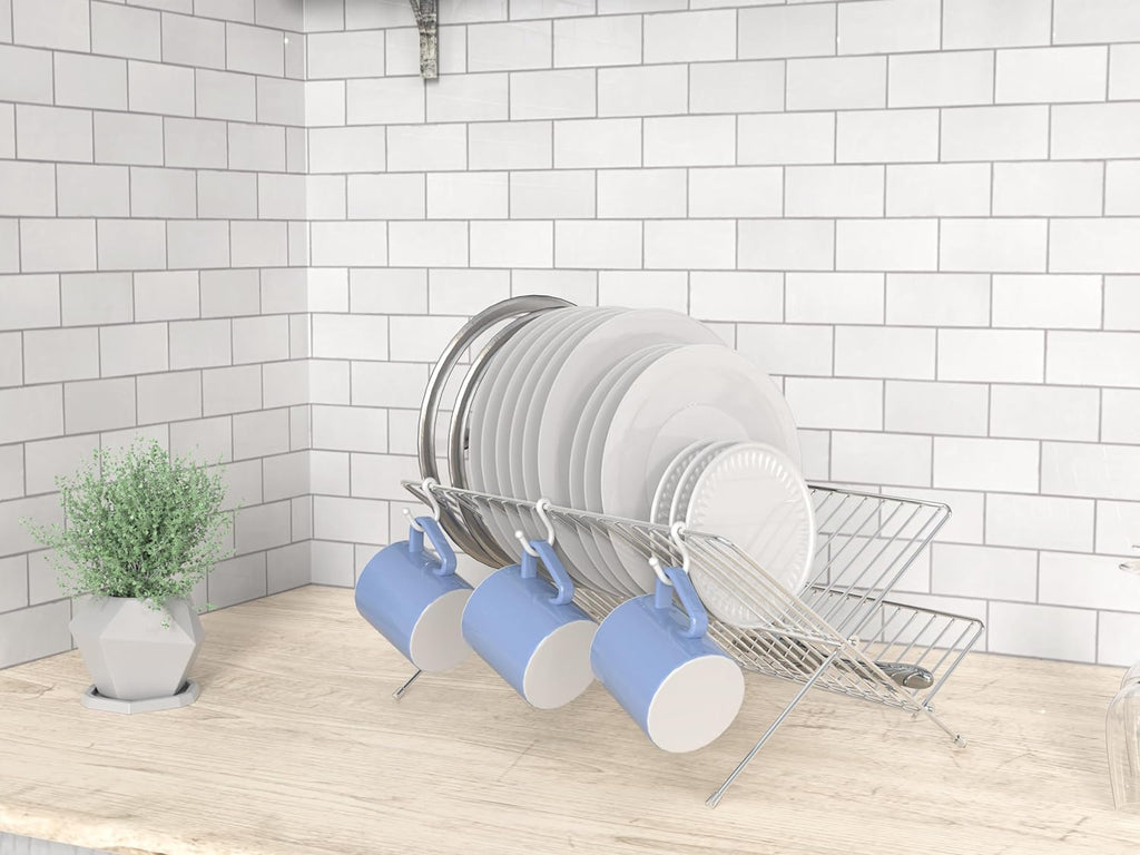 Collapsible Dish Drying Rack, Chrome