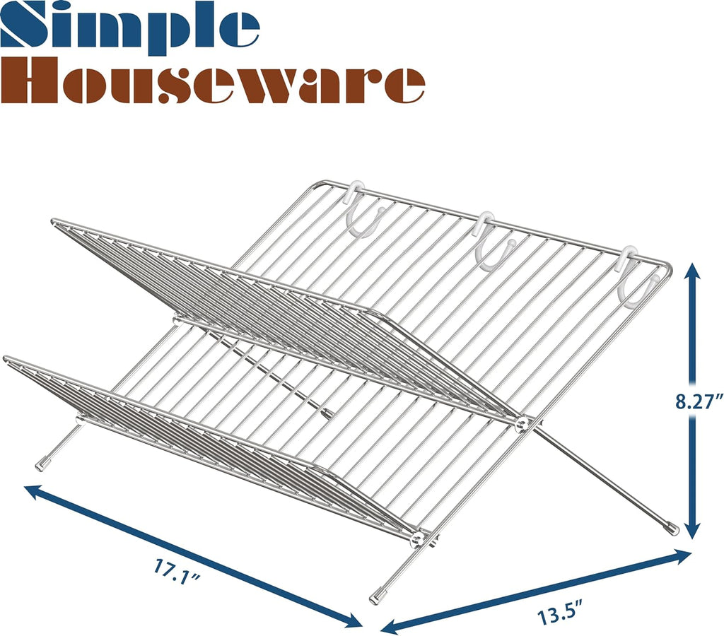 Collapsible Dish Drying Rack, Chrome
