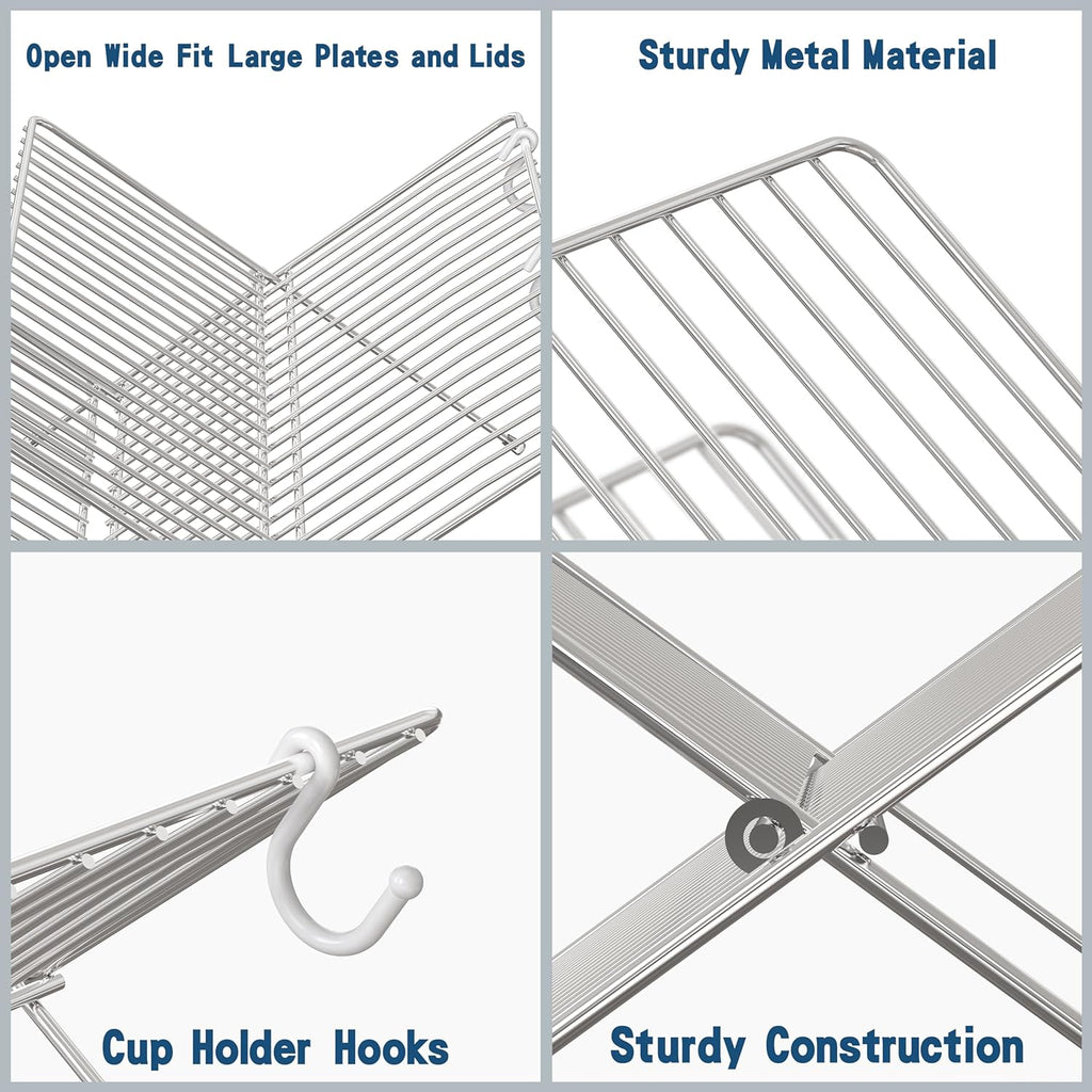 Collapsible Dish Drying Rack, Chrome